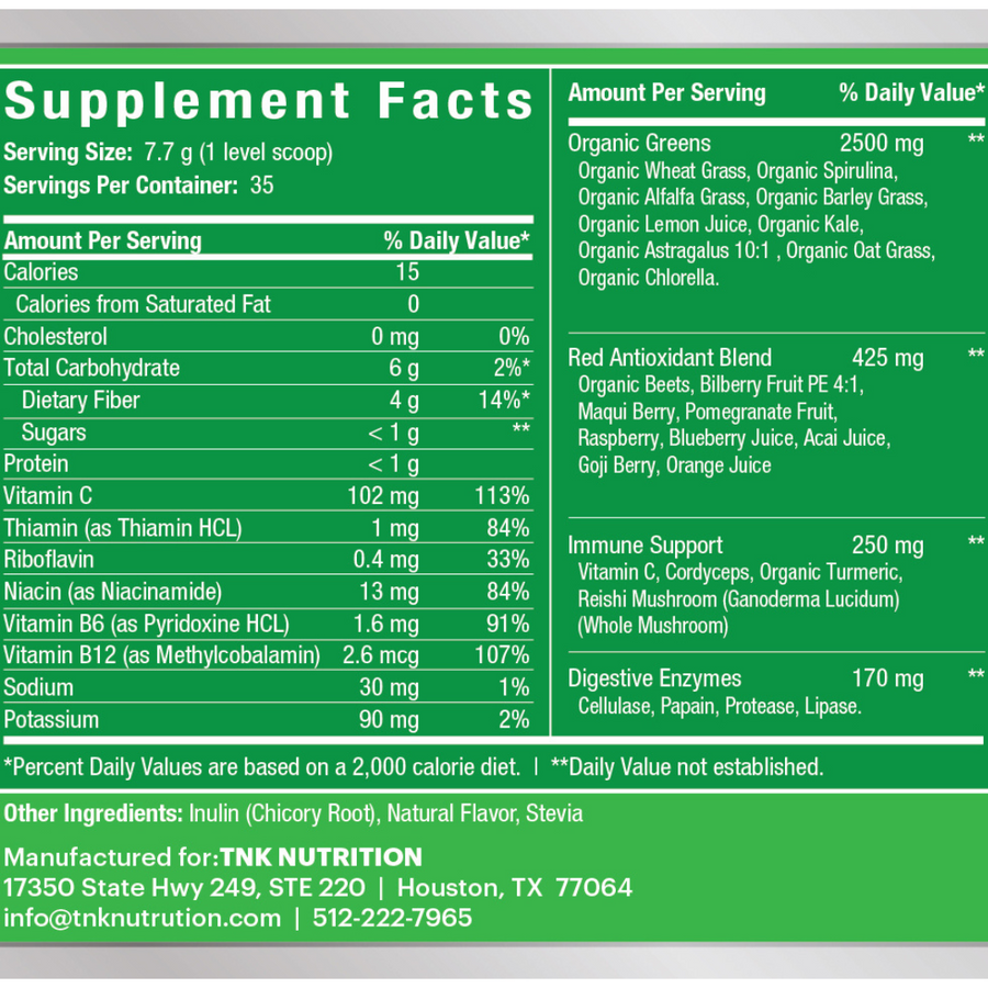 TNK Greens Superfood - Gut Health & Immunity